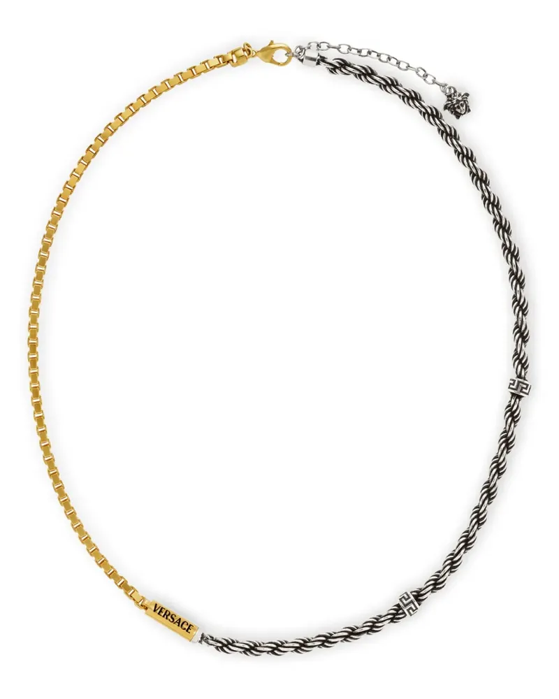 Versace Halskette mit Logo-Gravur - Silber Silber
