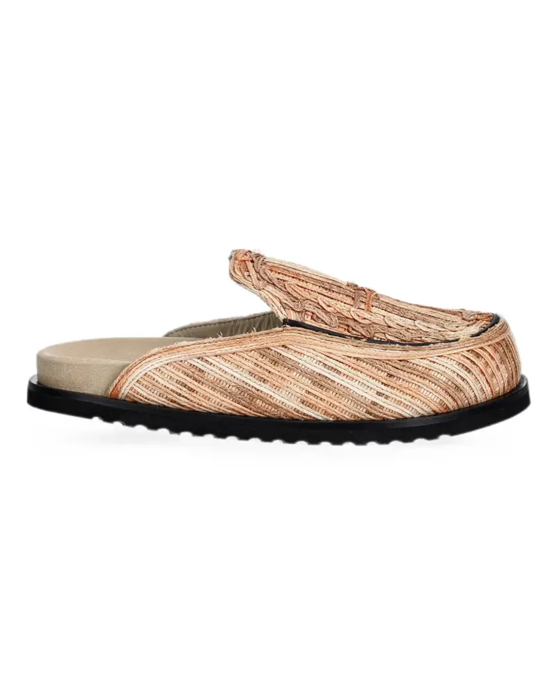 Filling Pieces Panier woven-design slip-on mules - Braun Braun