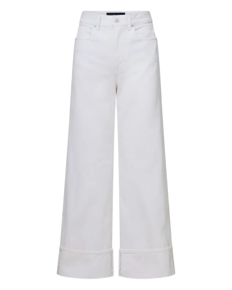 Veronica Beard Taylor Jeans mit weitem Bein - Weiß Weiß