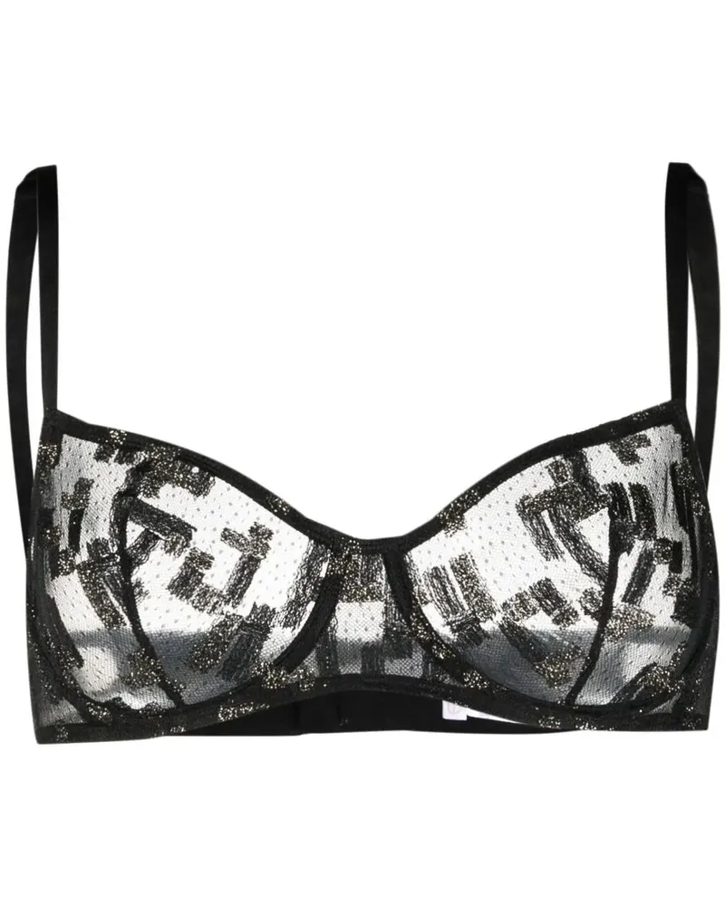 Eres Semi-transparenter BH aus Spitze - Schwarz Schwarz