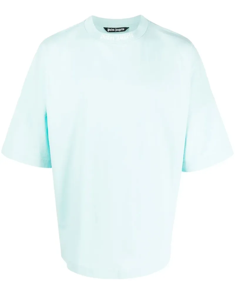 Palm Angels T-Shirt mit Logo-Print - Blau Blau