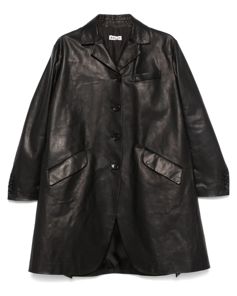Bally Einreihiger Mantel - Schwarz Schwarz