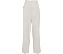 double-pleated tailored trousers