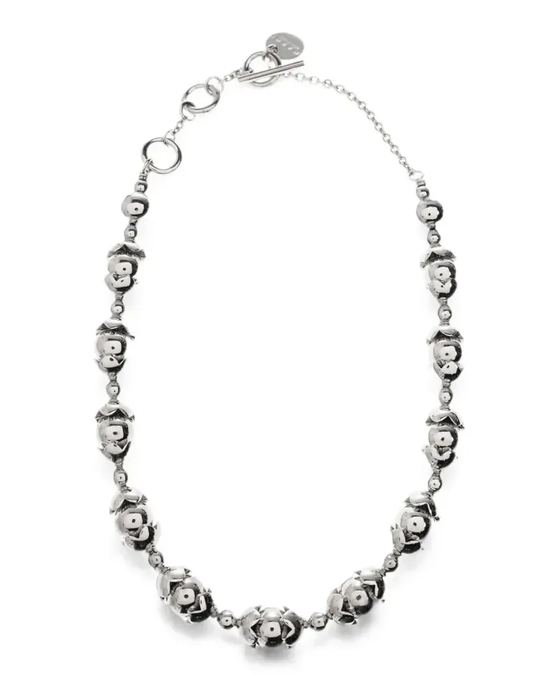 Marni Halskette mit Perlengliedern - Silber Silber