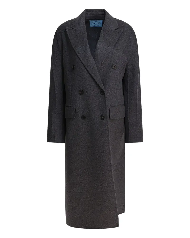 Prada Doppelreihiger Mantel - Grau Grau