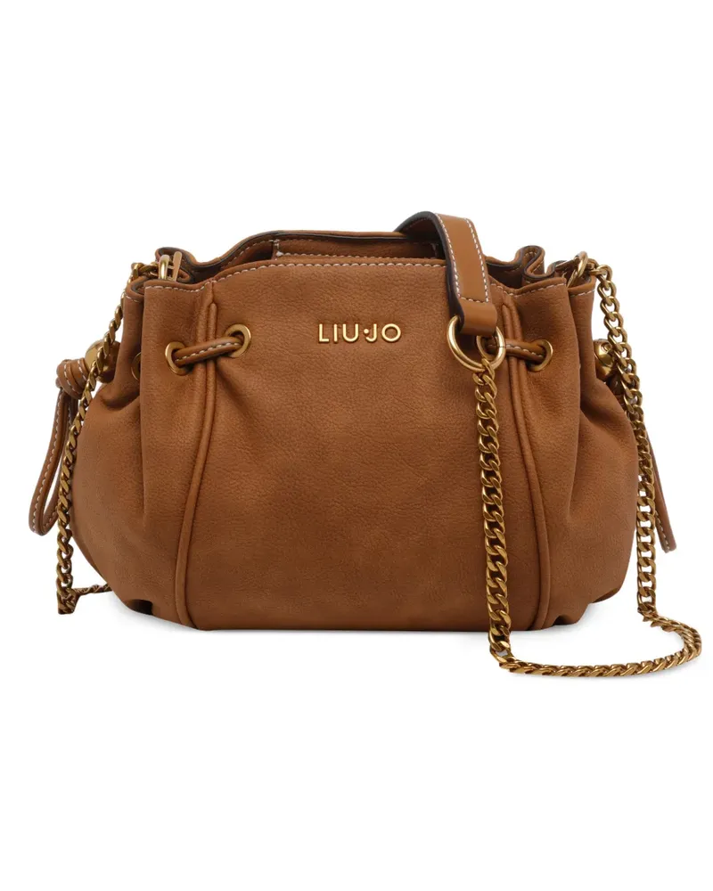 Liu Jo Schultertasche mit Logo - Braun Braun