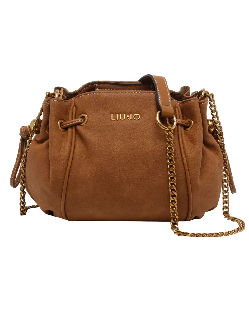 Liu Jo Schultertasche mit Logo - Braun Braun