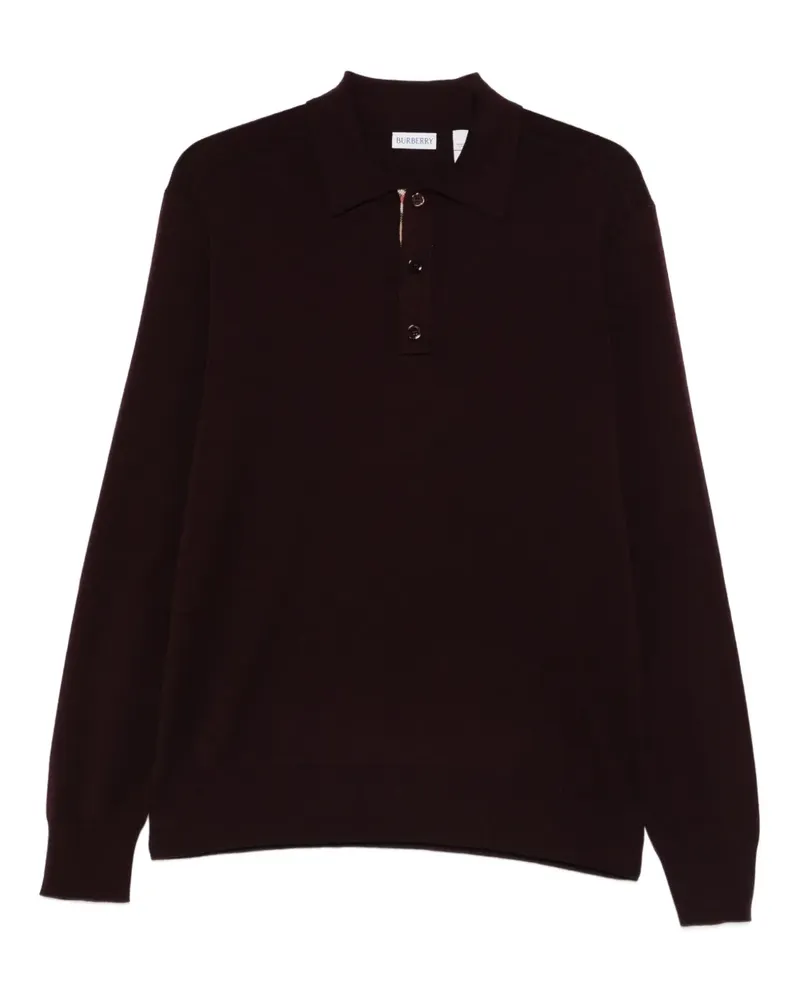 Burberry Poloshirt mit Knopfleiste - Rot Rot