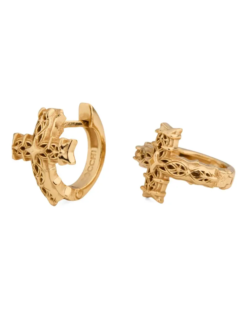 Emanuele Bicocchi Notre-Dame Creolen mit Kreuz - Gold Gold