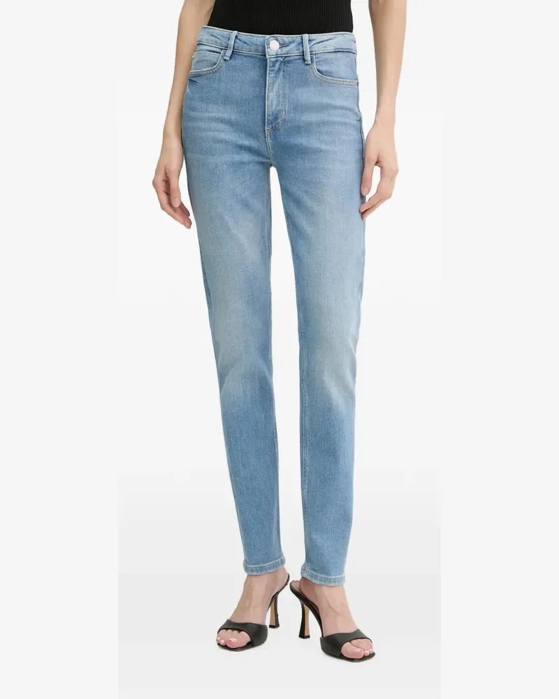 Guess 1981 logo-patch slim-fit jeans - Blau Blau
