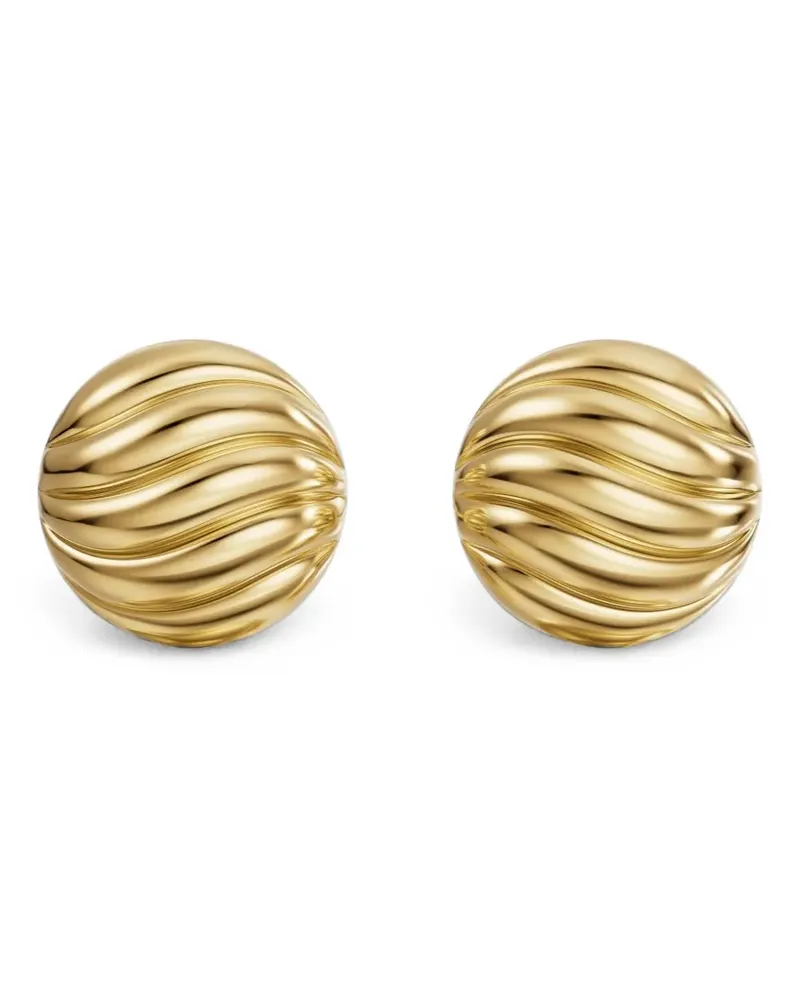 David Yurman Sculpted Cable stud earrings - Gold Gold