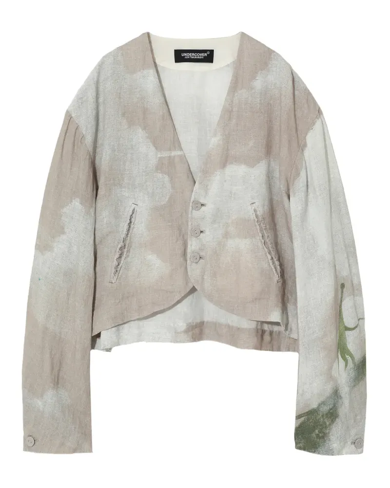 Undercover Geknöpfte Jacke mit Print - Nude Nude