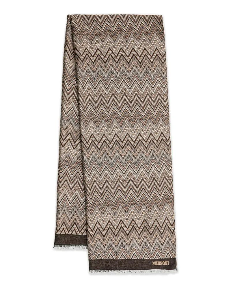 Missoni Schal mit Zickzackmuster - Braun Braun