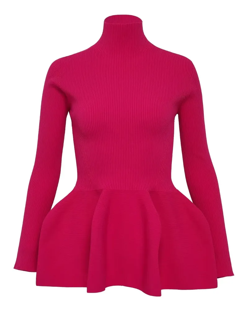 CFCL mock-neck peplum jumper - Rosa Rosa