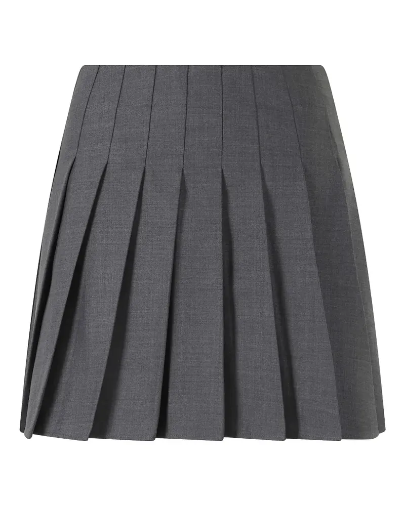 Self-Portrait short pleated flared skirt - Grau Grau