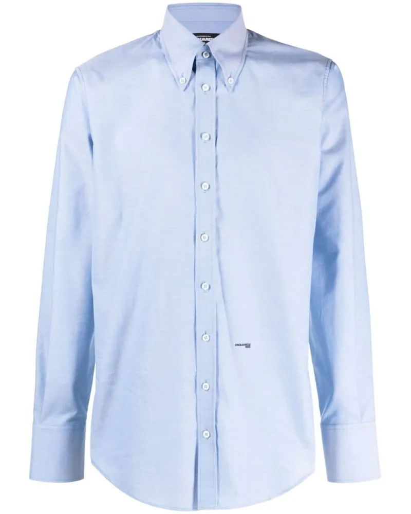 Dsquared2 Hemd mit Logo-Print - Blau Blau