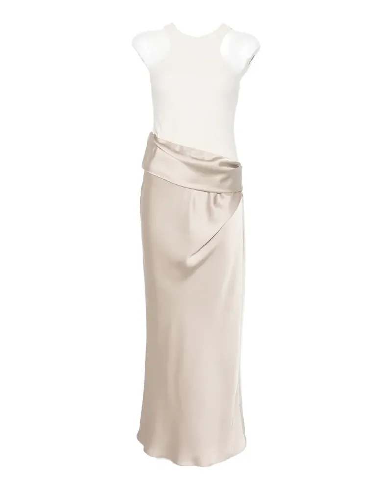Patrizia Pepe ruffled maxi dress - Nude Nude