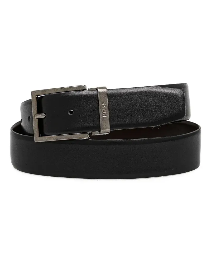HUGO BOSS Wendbarer Ledergürtel - Schwarz Schwarz