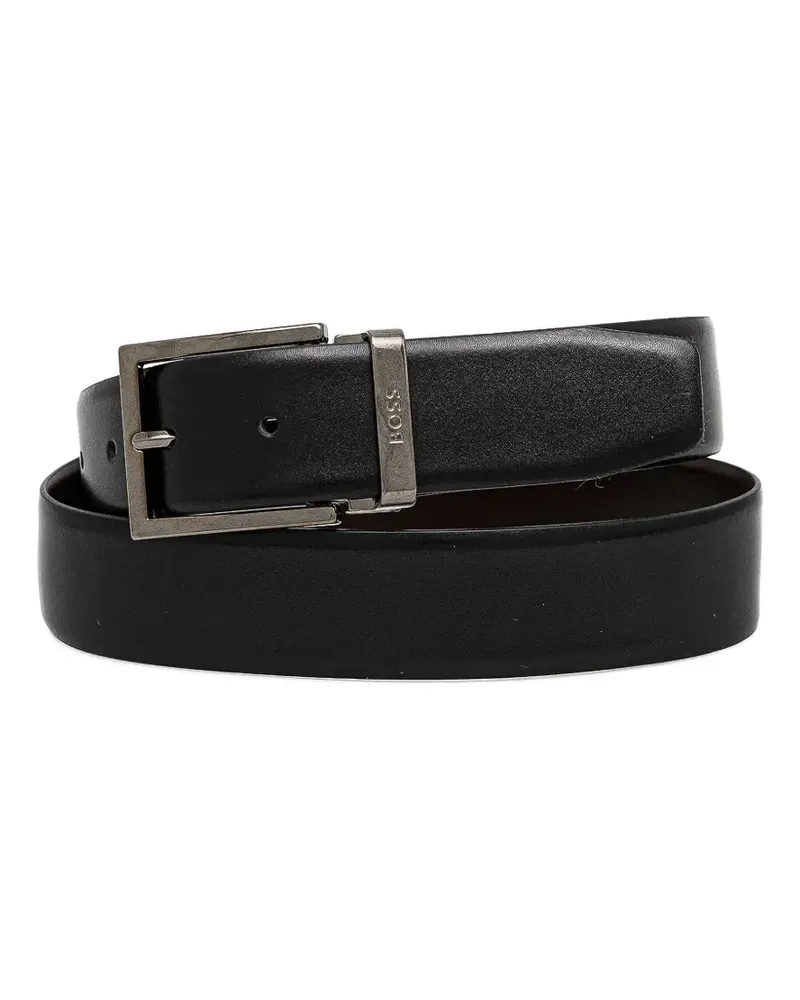 HUGO BOSS reversible leather belt - Schwarz Schwarz