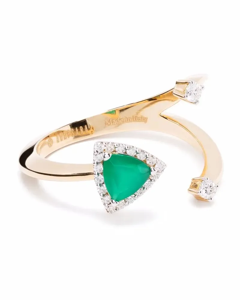 ANAPSARA 18kt Gelbgoldring mit Diamanten Gold