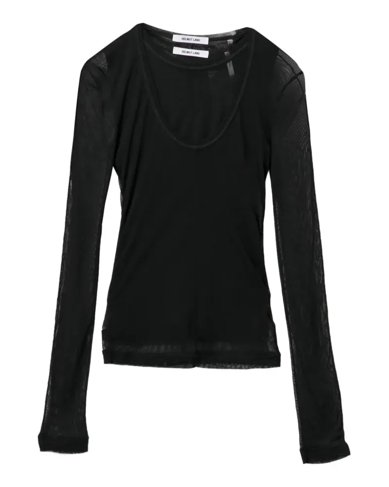 Helmut Lang Top im Layering-Look - Schwarz Schwarz