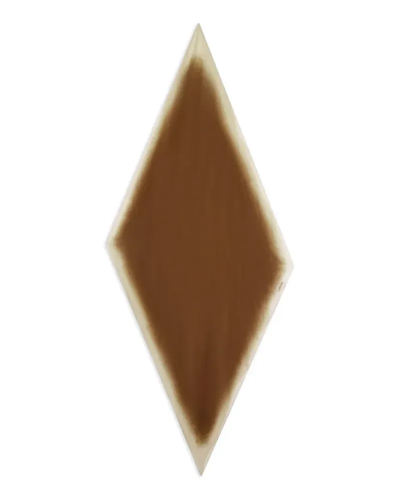 LARDINI lettering logo scarf - Braun Braun