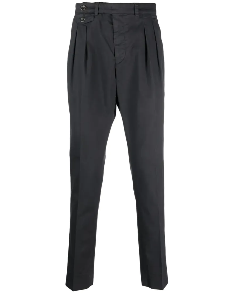 Peserico Tapered-Hose mit Bundfalten - Schwarz Schwarz