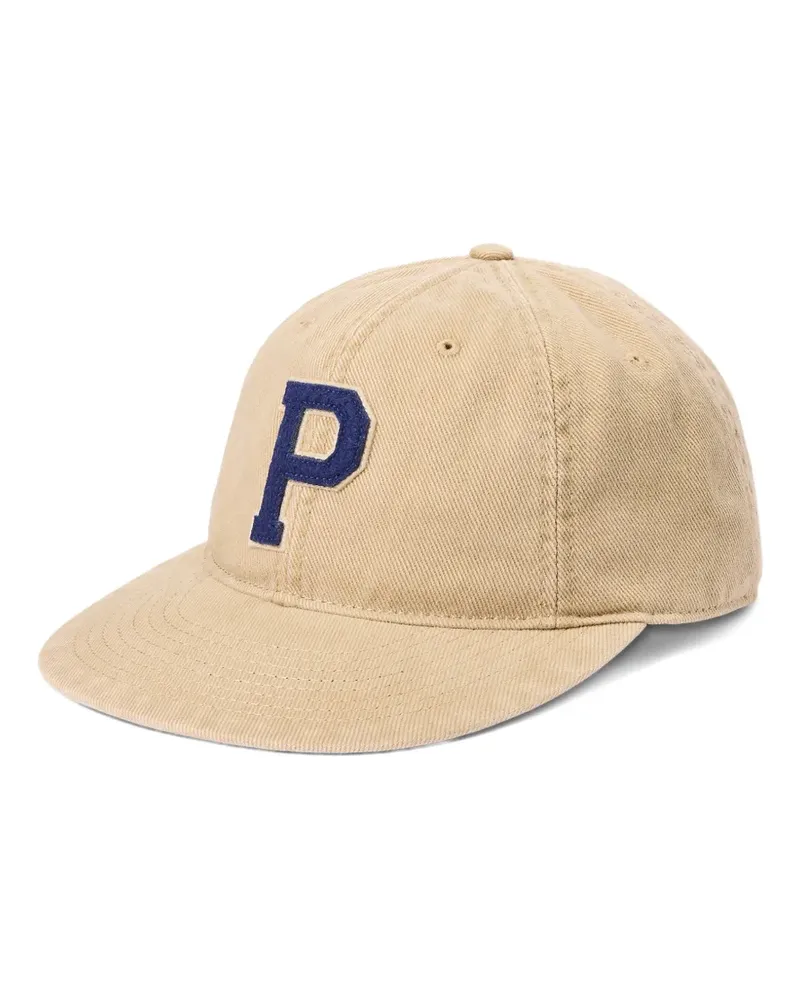 Ralph Lauren logo-embroidered leather-strap baseball cap - Nude Nude