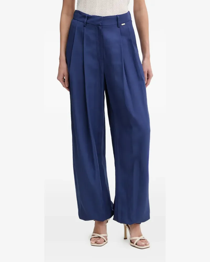 Fracomina pleated wide-leg trousers - Blau Blau