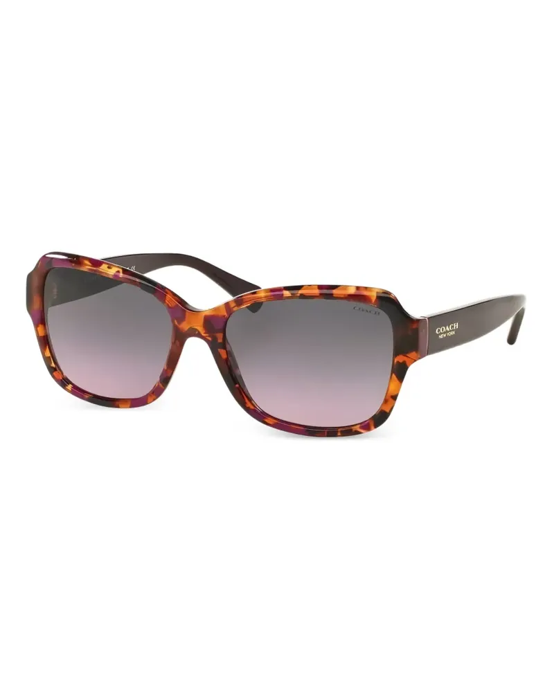 Coach tortoiseshell-effect square-frame sunglasses - Braun Braun