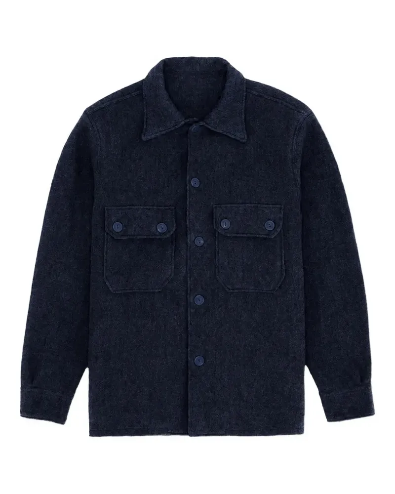 Fortela Pepper Hemdjacke aus Wolle - Blau Blau