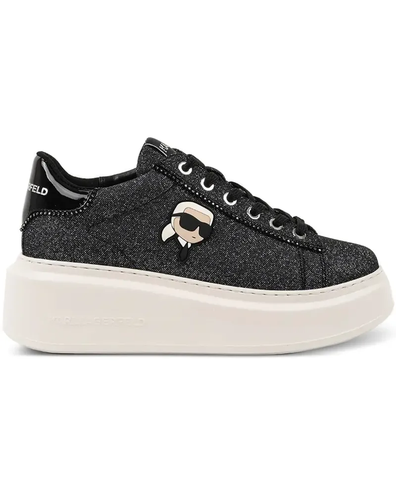 Karl Lagerfeld ANAKAPRI platform logo-appliqué sneakers - Schwarz Schwarz