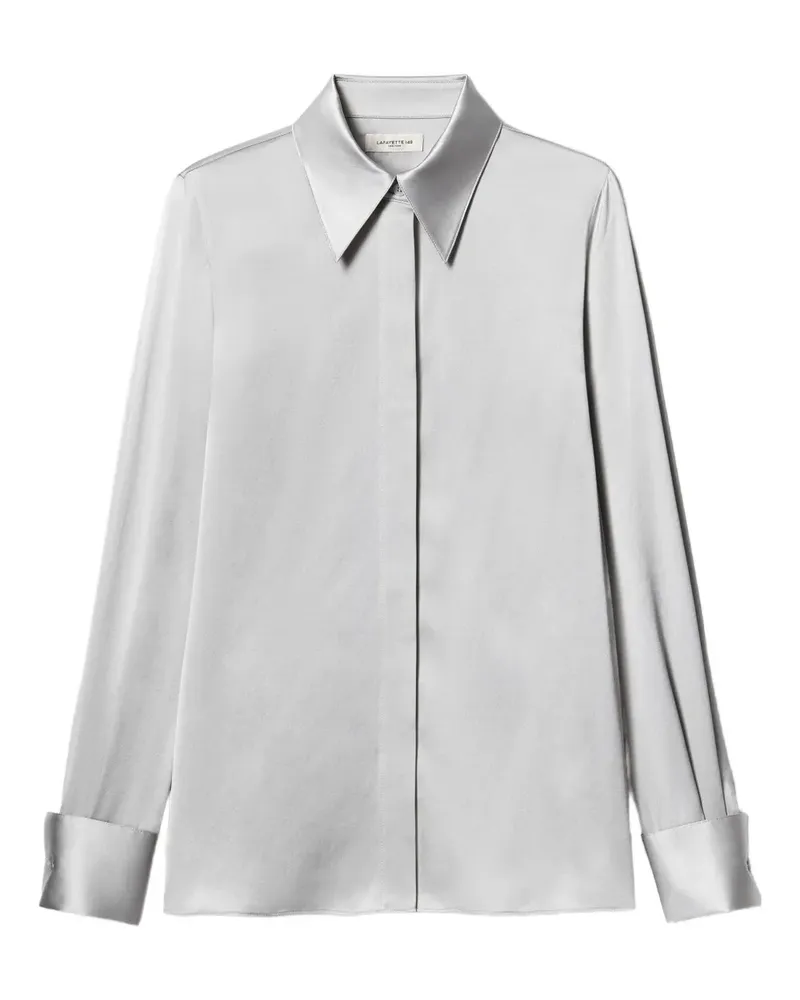 Lafayette148 Hemd aus Seide - Grau Grau