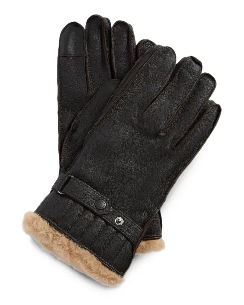 Barbour leather utility gloves - Braun Braun
