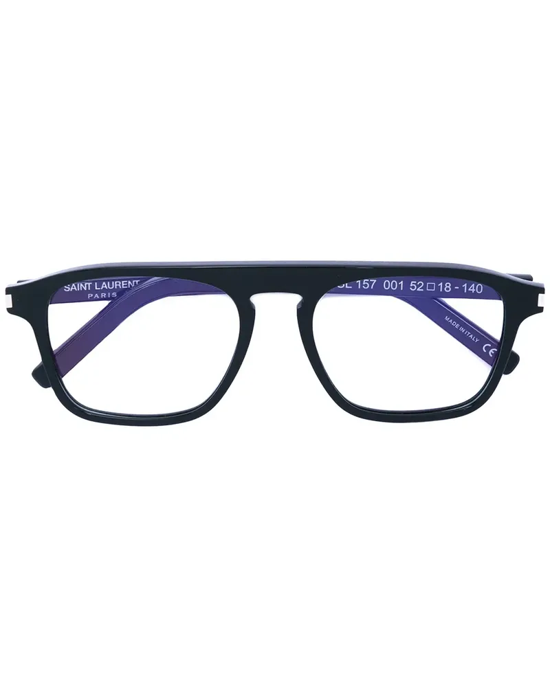 Saint Laurent Brille mit quadratischem Gestell - Schwarz Schwarz