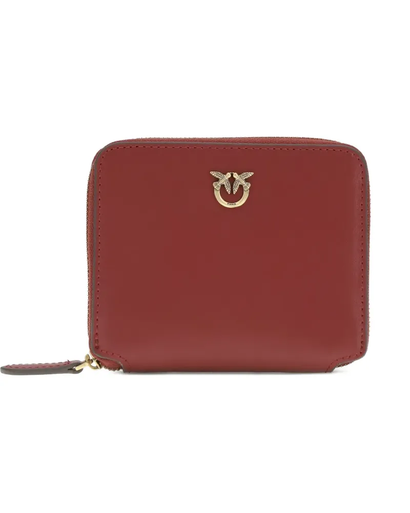 Pinko zip-around appliqué leather wallet - Rot Rot