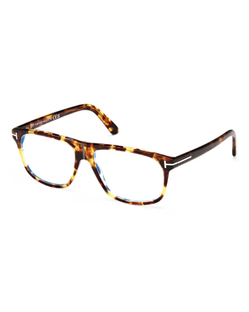 Tom Ford tortoiseshell-effect pilot-frame glasses - Braun Braun