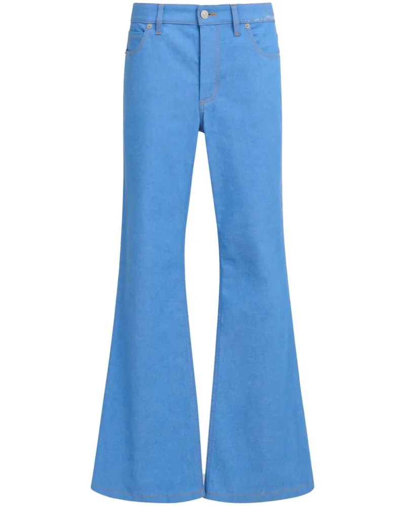 Marni Tief sitzende Schlaghose - Blau Blau