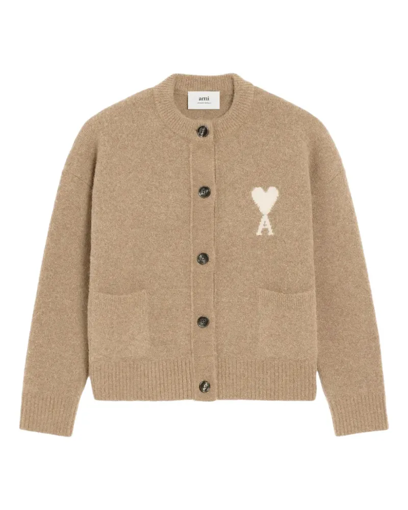 AMI Paris Ami de Coeur knitted cardigan - Nude Nude