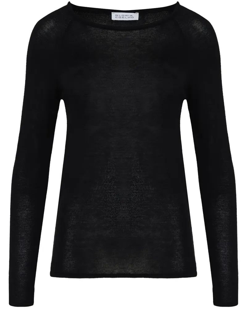 Gloria Coelho Pullover mit Rundhalsausschnitt - Schwarz Schwarz