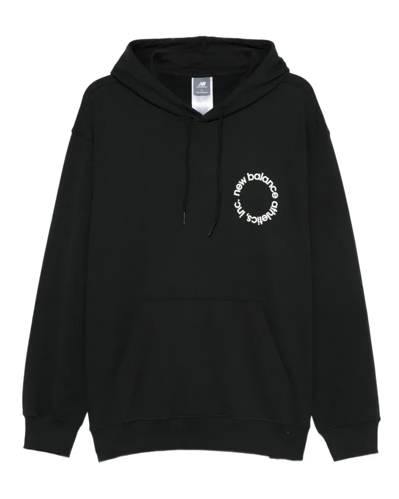 New Balance Hoodie mit rundem Logo - Schwarz Schwarz