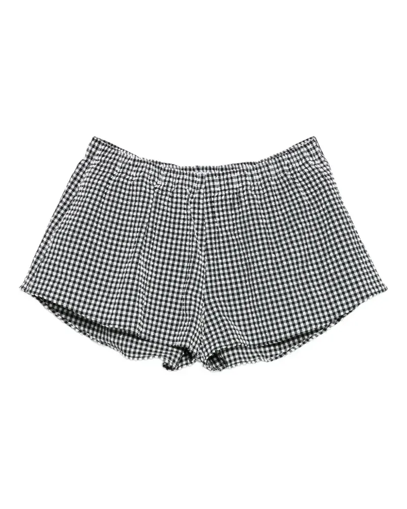 Hunza G Shorts mit Vichy-Karo - Schwarz Schwarz