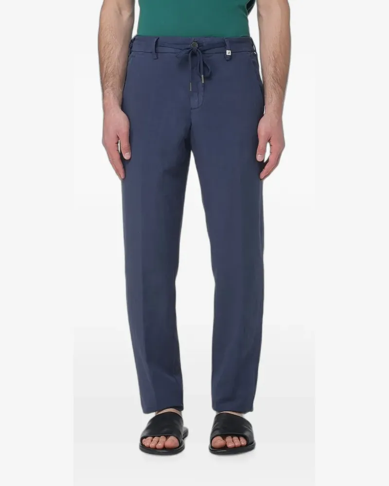 MYTHS drawstring-waist twill chino pants - Blau Blau