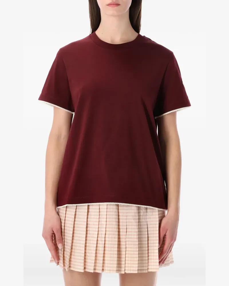 Moncler crew neck jersey T-shirt - Rot Rot