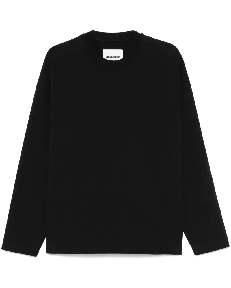 Jil Sander Klassisches T-Shirt - Schwarz Schwarz