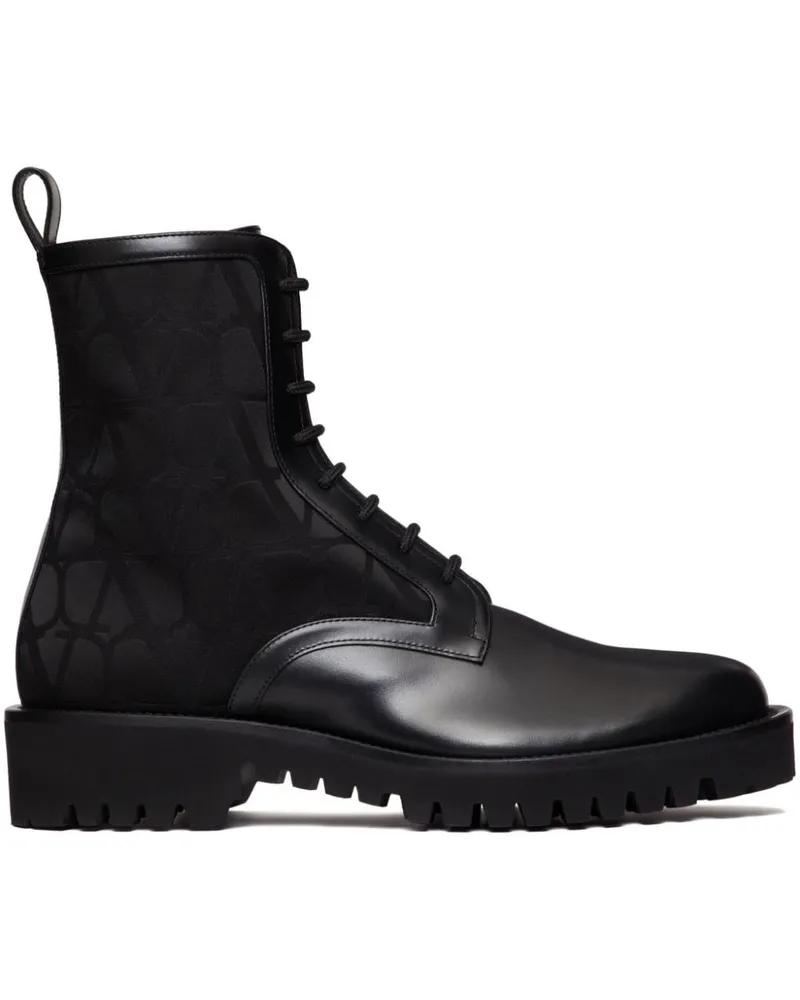 Valentino Garavani Toile Iconographe Stiefel - Schwarz Schwarz