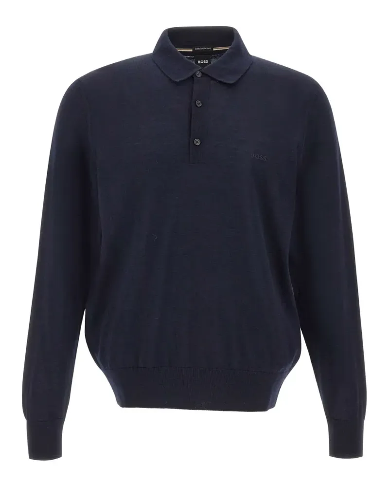 HUGO BOSS Poloshirt mit Logo-Stickerei - Blau Blau