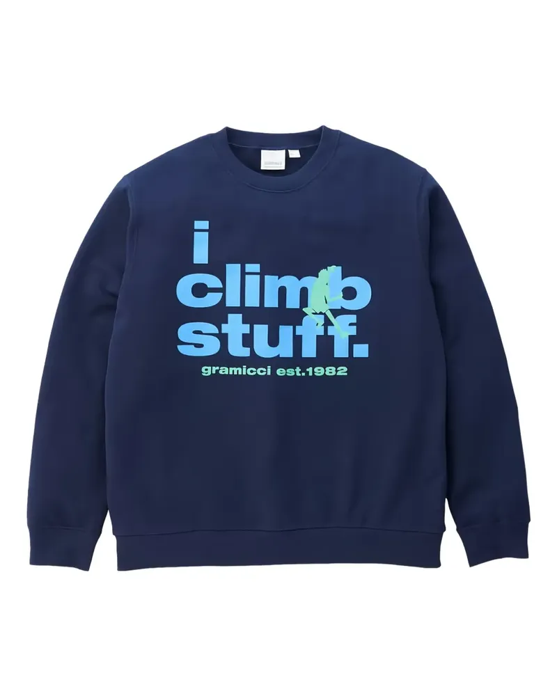 GRAMICCI Sweatshirt mit grafischem Print - Blau Blau