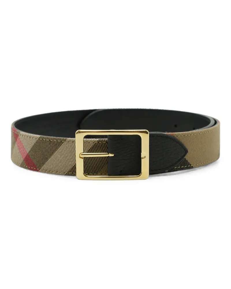 Burberry Check-print buckle-fastening belt - Nude Nude