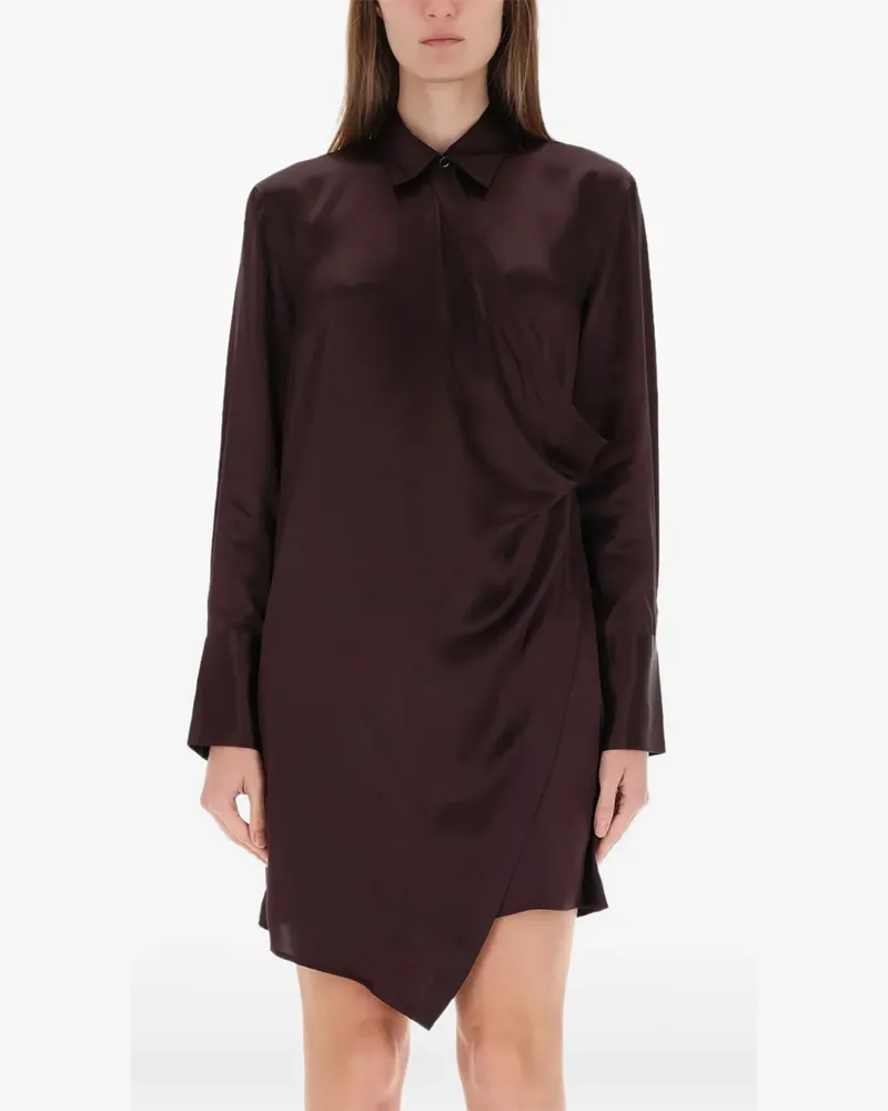 Helmut Lang draped silk dress - Braun Braun